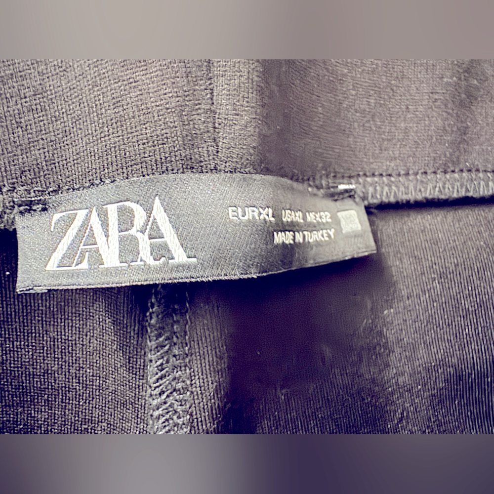 Zara black military equestrian style leggings pants Skinny Stretch - Picture 5 of 5